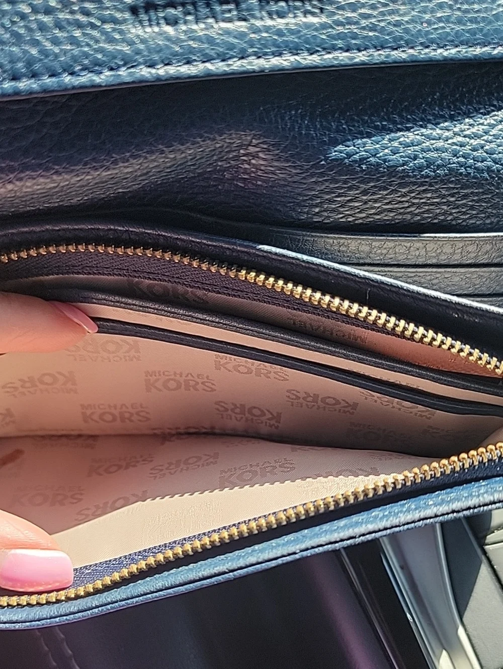 Michael Kors Navy Leather Continental Wallet